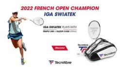 Tecnifibre Tempo 298 Tennis Racket Iga Swiatek [Frame Only] -Ball Sports Store 2022 Banner Iga RolandGarros 1600x900 002