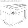 Roberto Roby Colour Covered Table Football Table -Ball Sports Store 51002 Roby Colour Cover Dimensions
