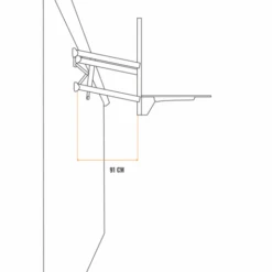 GOALIATH GoTek54 Wallmount Basketball Hoop -Ball Sports Store ausladung
