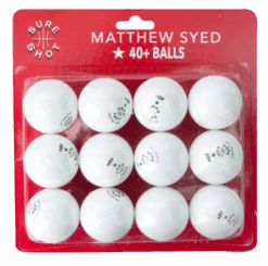 SURE SHOT Matthew Syed 12pk Table Tennis Balls -Ball Sports Store g 10715 MS Syed 40 plus 12 pack 2