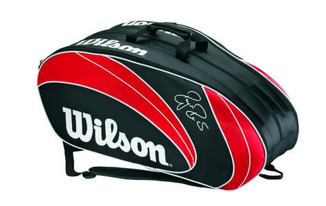 Wilson Federer 12 Pack Bag - Red/Black 3 Wilson Federer 12 Pack Bag - Red/Black