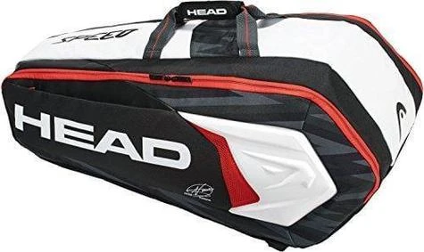 Tennis Bag HEAD Djokovic 12R Monstercombi Black White 3 Tennis Bag HEAD Djokovic 12R Monstercombi Black White