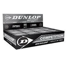 Dunlop Competition Squash Balls (Single Spot) - 1 Dozen
