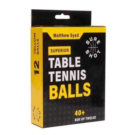 Sure Shot Matthew Syed Superior Yellow Table Tennis Balls 4 Sure Shot Matthew Syed Superior Yellow Table Tennis Balls - Image 2