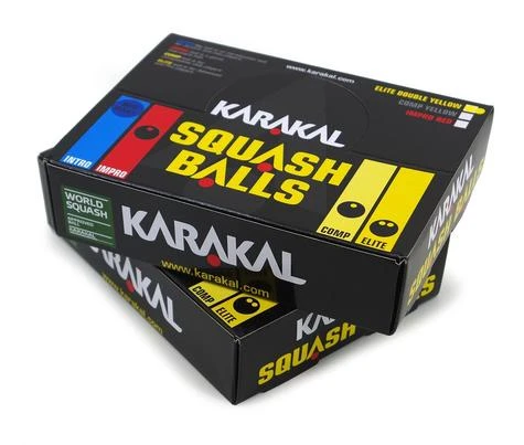 Karakal Double Yellow Dot Squash Balls 3 Karakal Double Yellow Dot Squash Balls